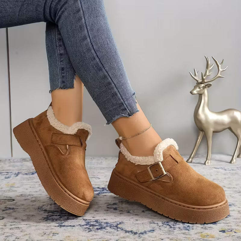 Cambridge Suede Fur-Lined Loafers