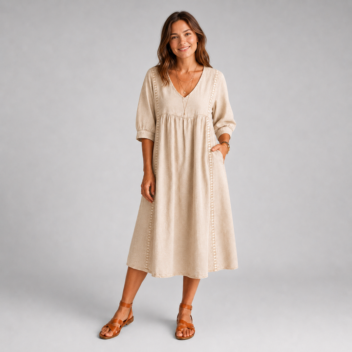 Talia™ Smock Midi Dress