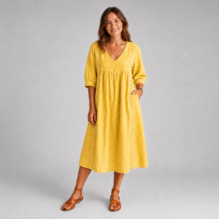 Talia™ Smock Midi Dress