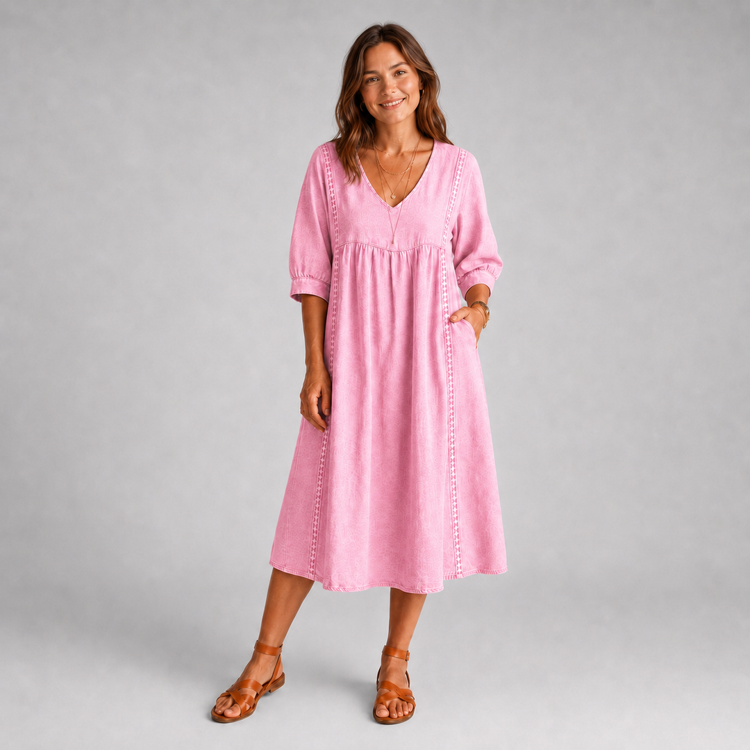 Talia™ Smock Midi Dress