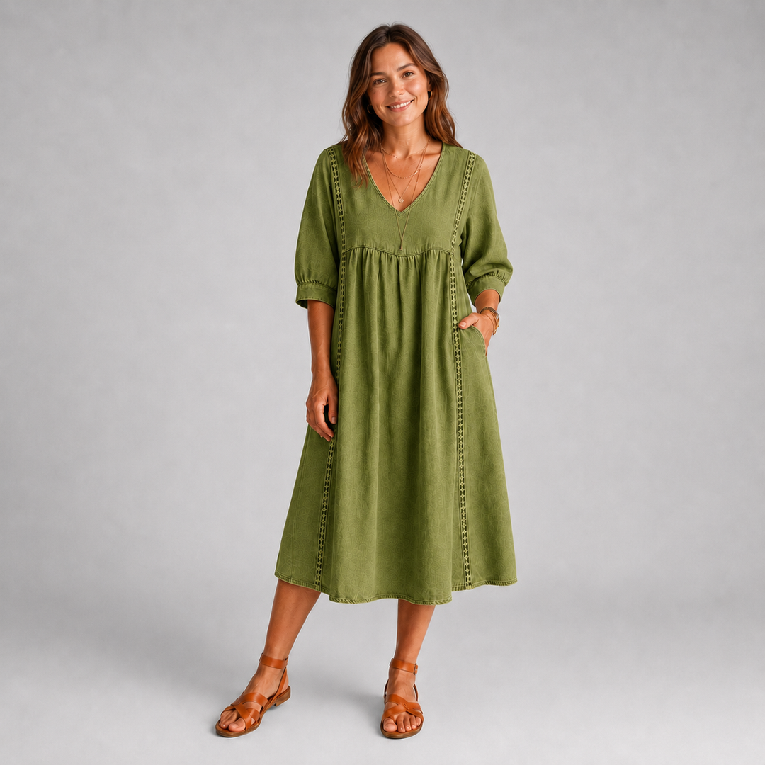 Talia™ Smock Midi Dress