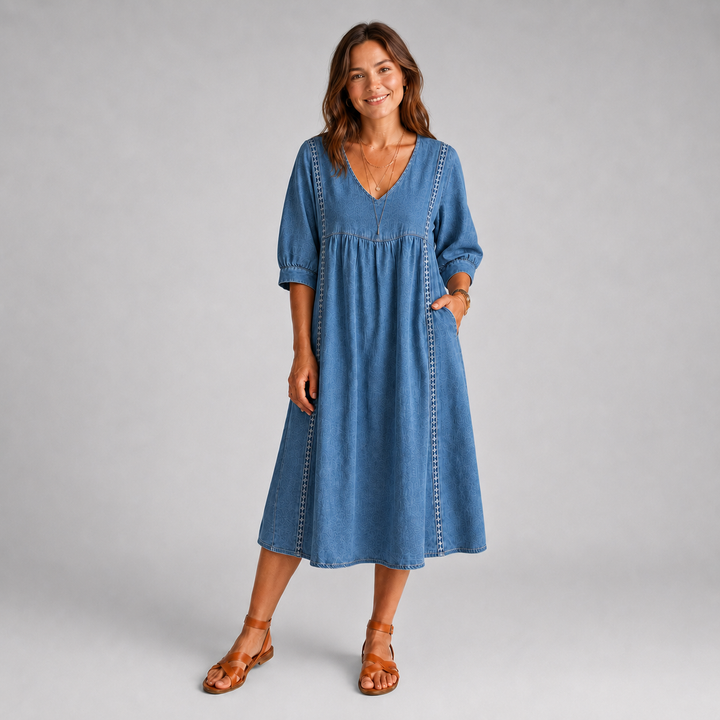Talia™ Smock Midi Dress
