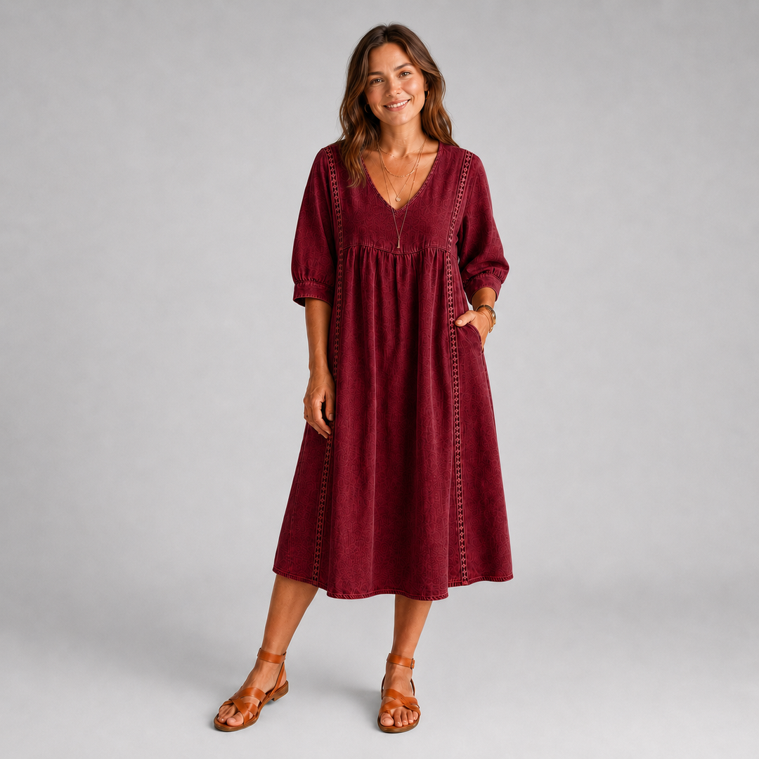 Talia™ Smock Midi Dress