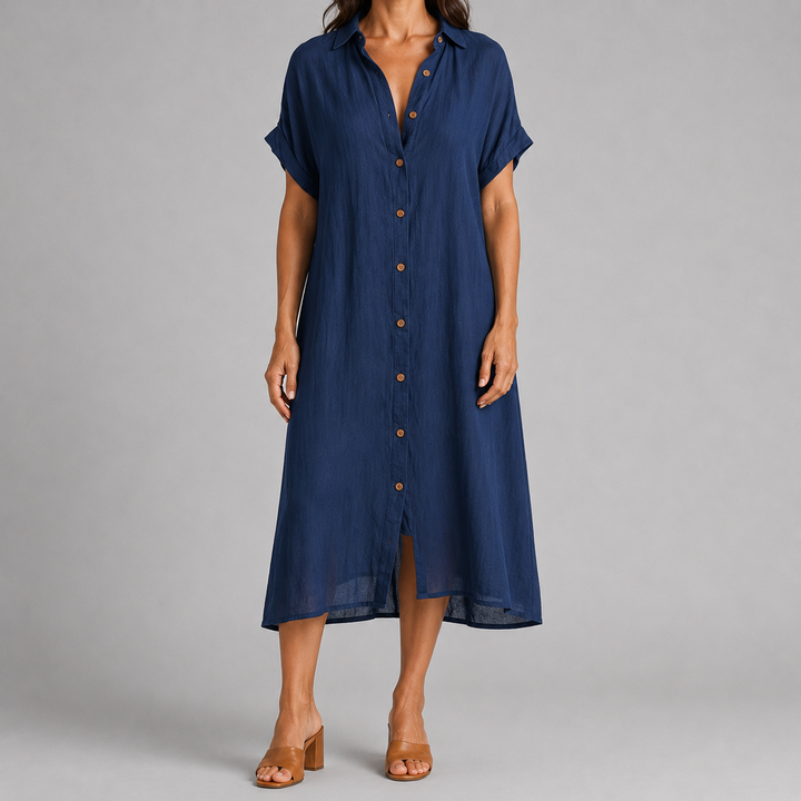 Camille™ Button-Front Midi Dress
