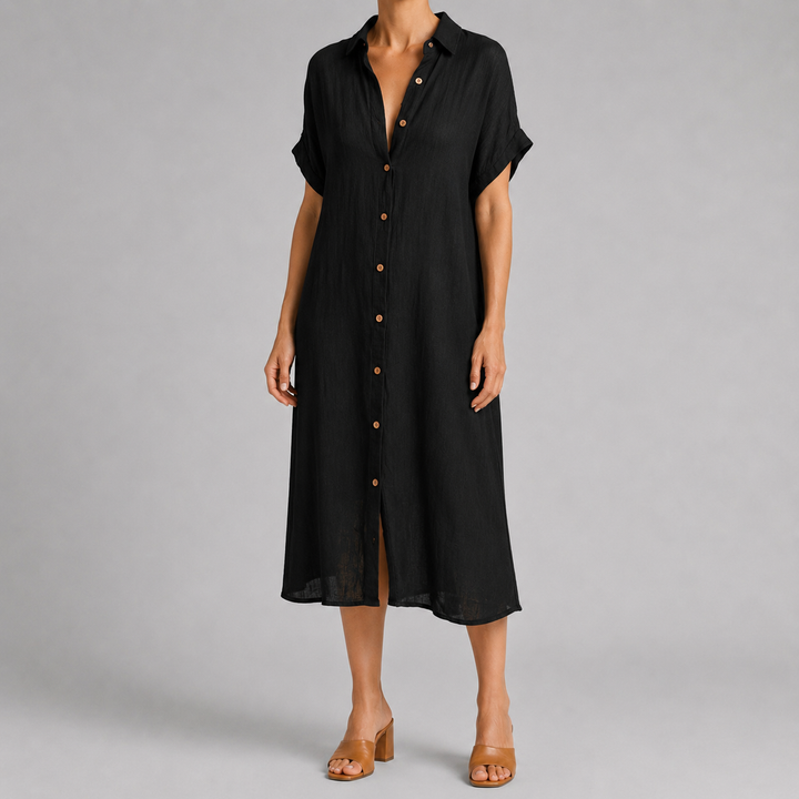 Camille™ Button-Front Midi Dress