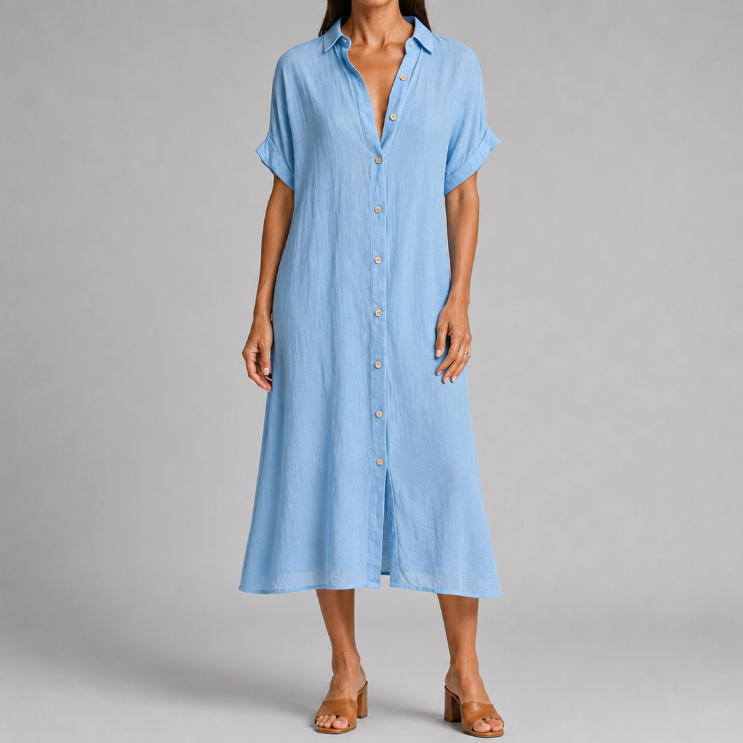 Camille™ Button-Front Midi Dress