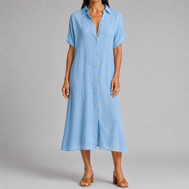 Camille™ Button-Front Midi Dress