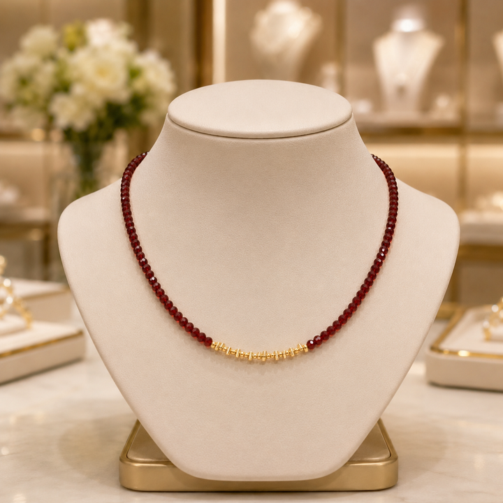 Arielle™ Garnet Bar Necklace