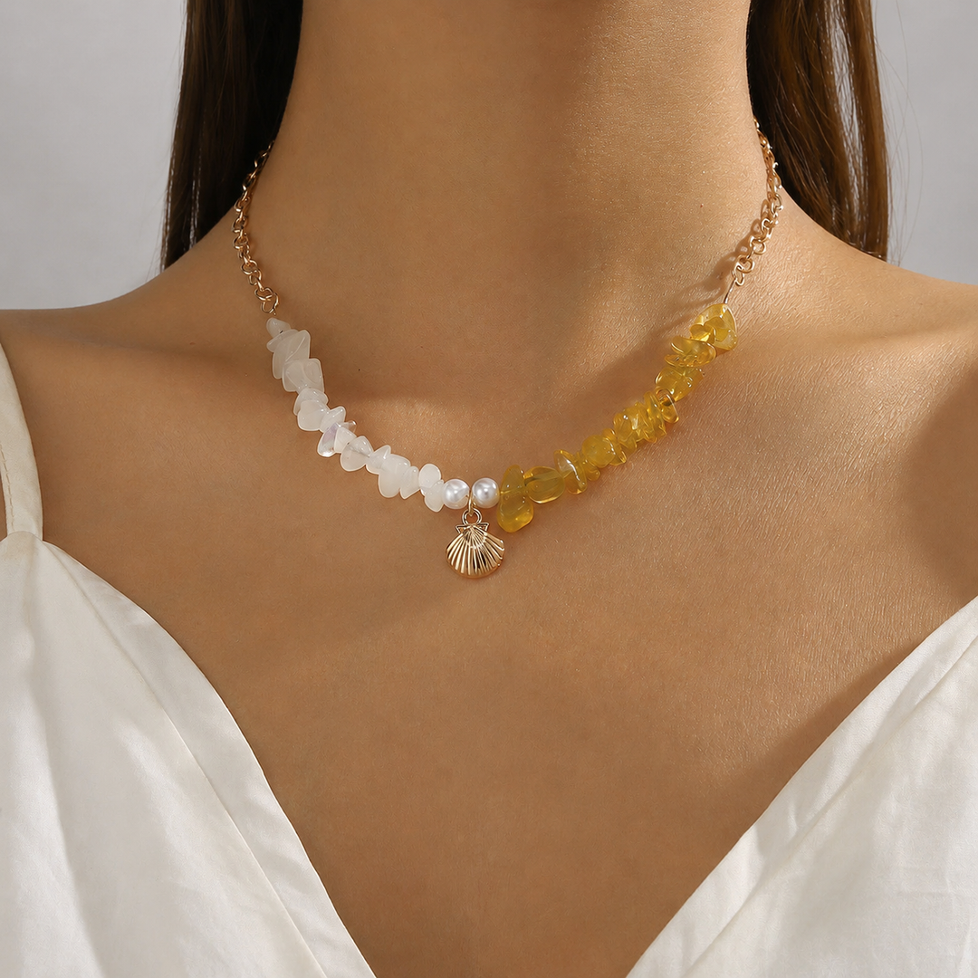 Marielle™ Sunstone Shell Necklace