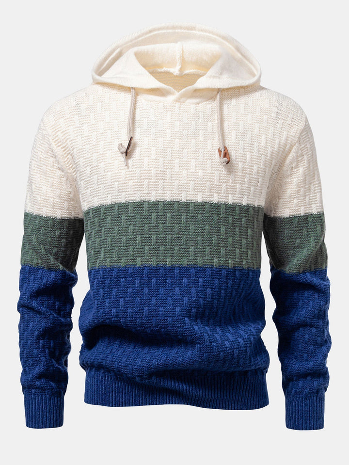 Brighton Color Block Knit Hoodie