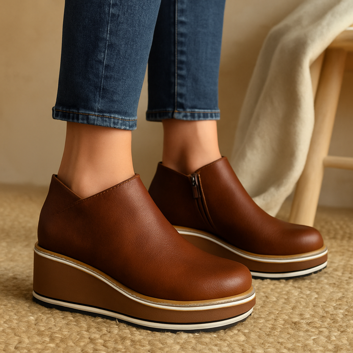 Alina Platform Wedge Boots