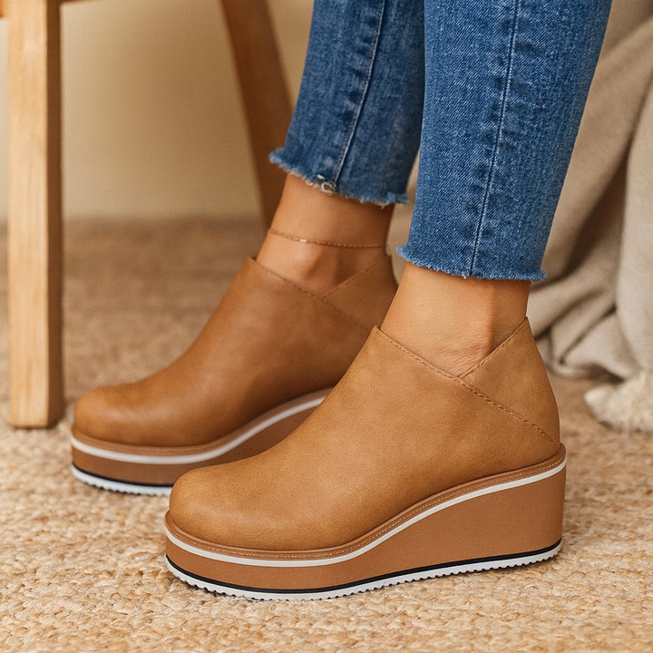 Alina Platform Wedge Boots