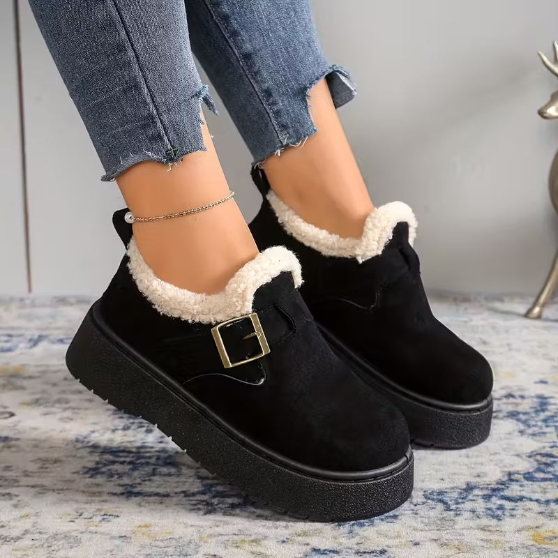 Cambridge Suede Fur-Lined Loafers