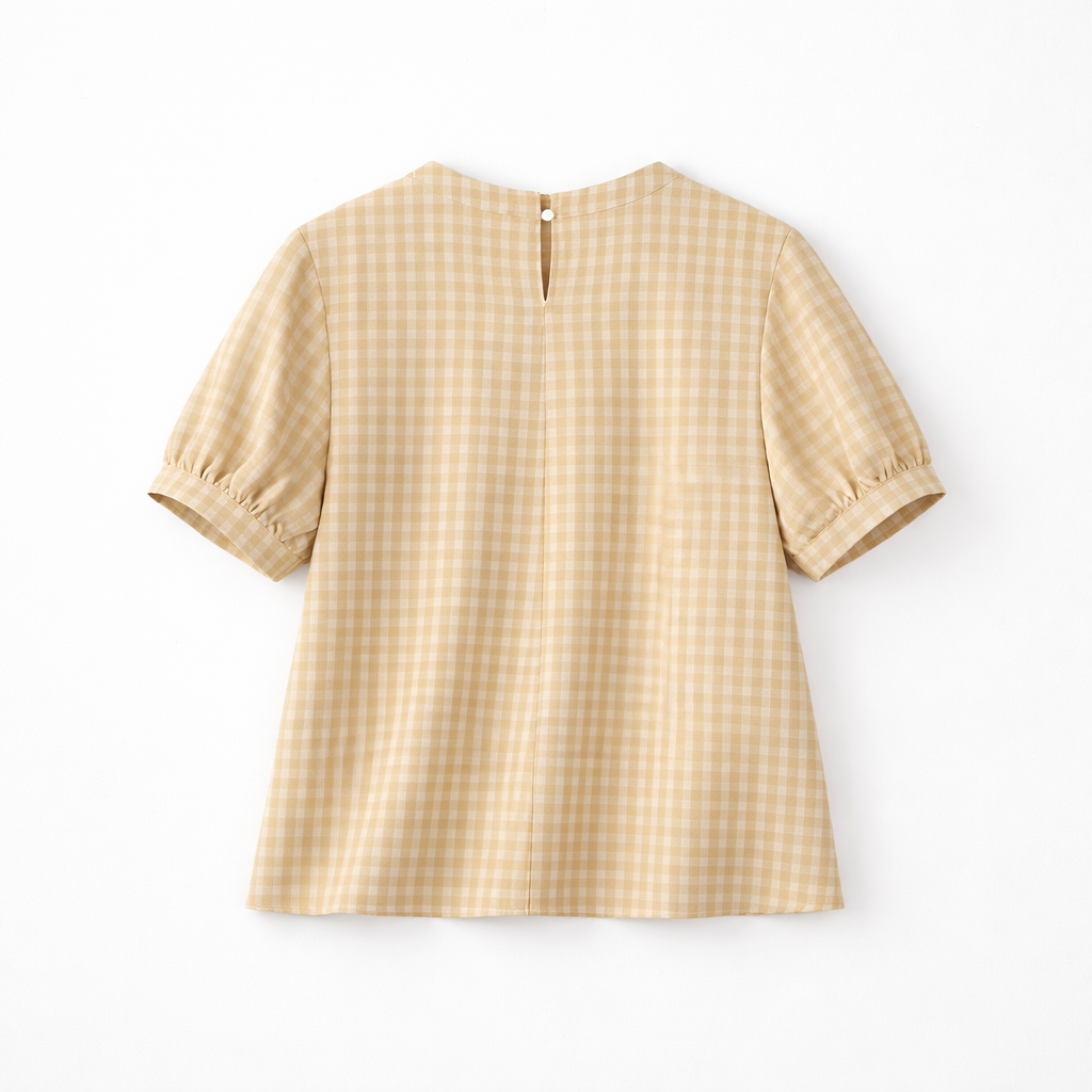 Daisy Gingham Puff Sleeve Blouse