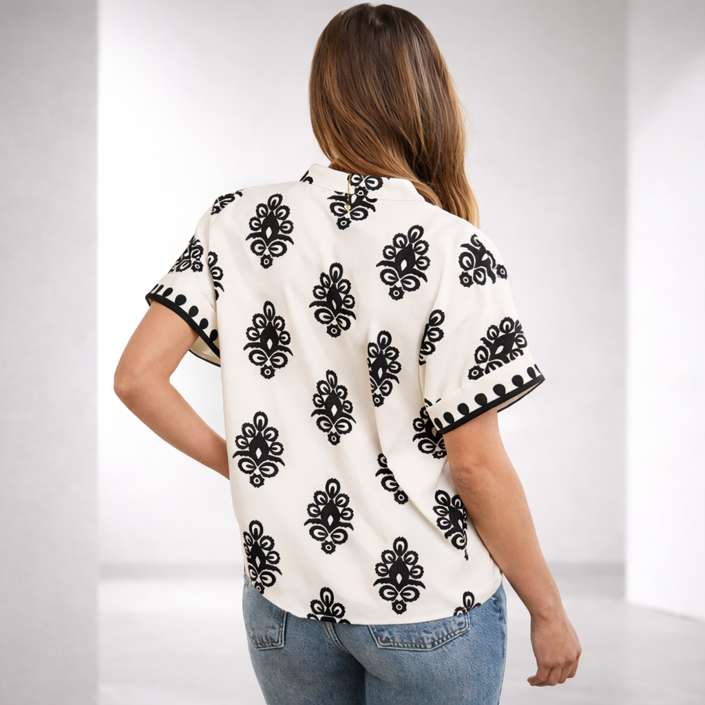 Elara V-Neck Blouse