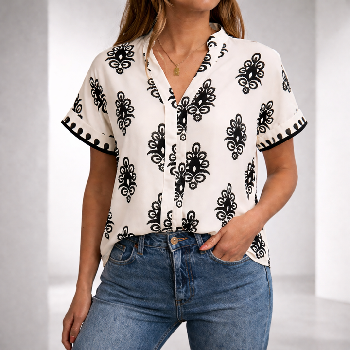 Elara V-Neck Blouse