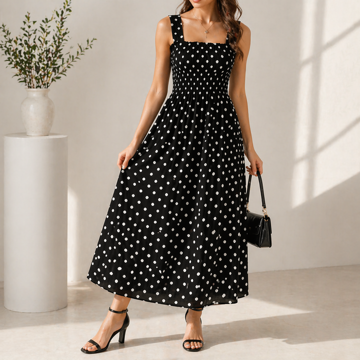 Camille Polka Dots Maxi Dress