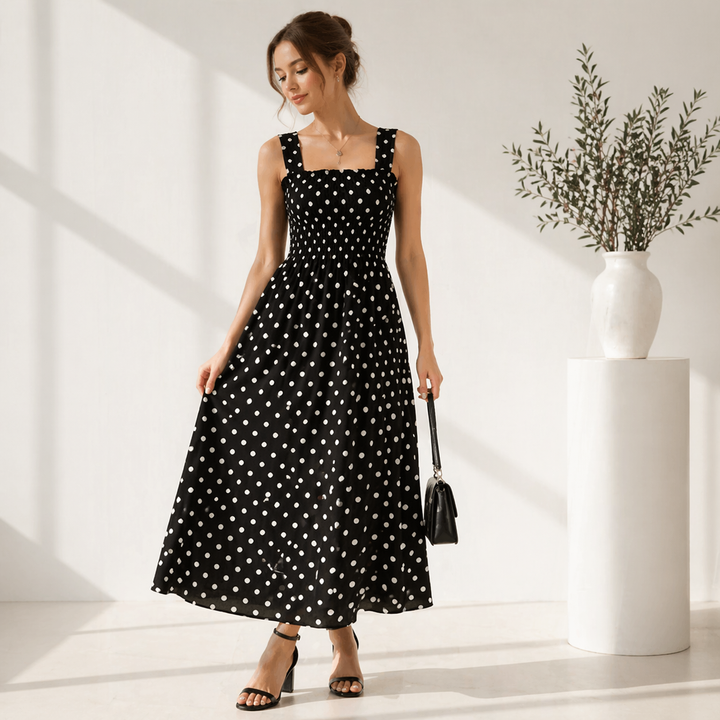 Camille Polka Dots Maxi Dress
