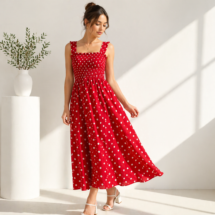 Camille Polka Dots Maxi Dress