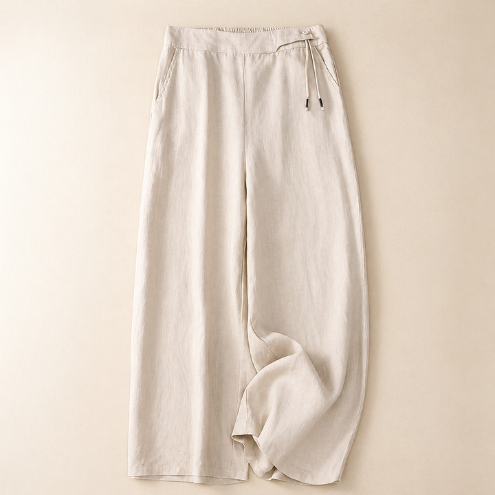 Anya Cotton Linen Wide Leg Pants