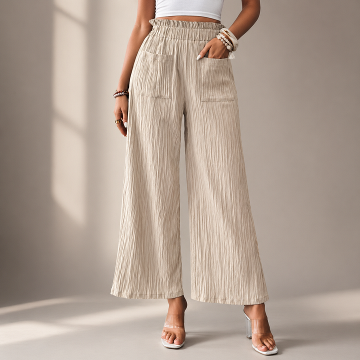 Alora Textured Wide Leg Pants