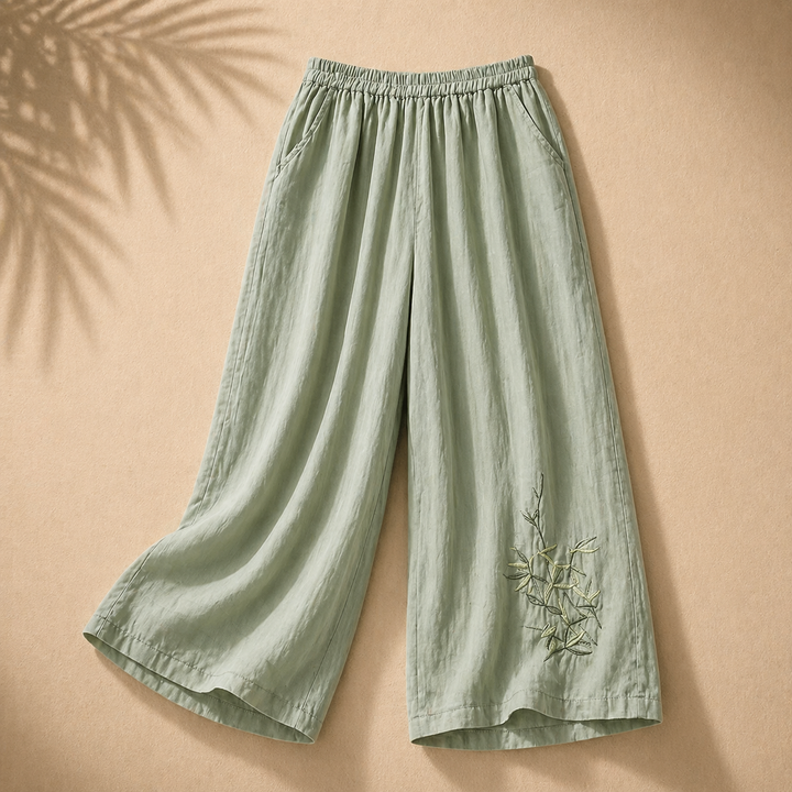 Elysia Linen Wide-Leg Pants