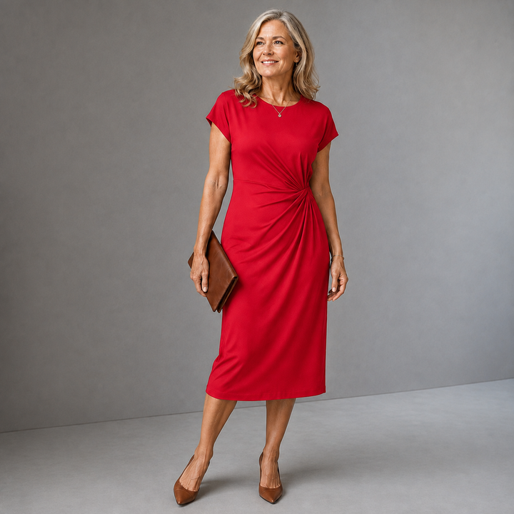 Ainsley™ Ruched Midi Dress