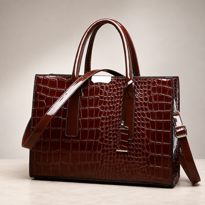 Sterling™ Croc-Embossed Structured Tote