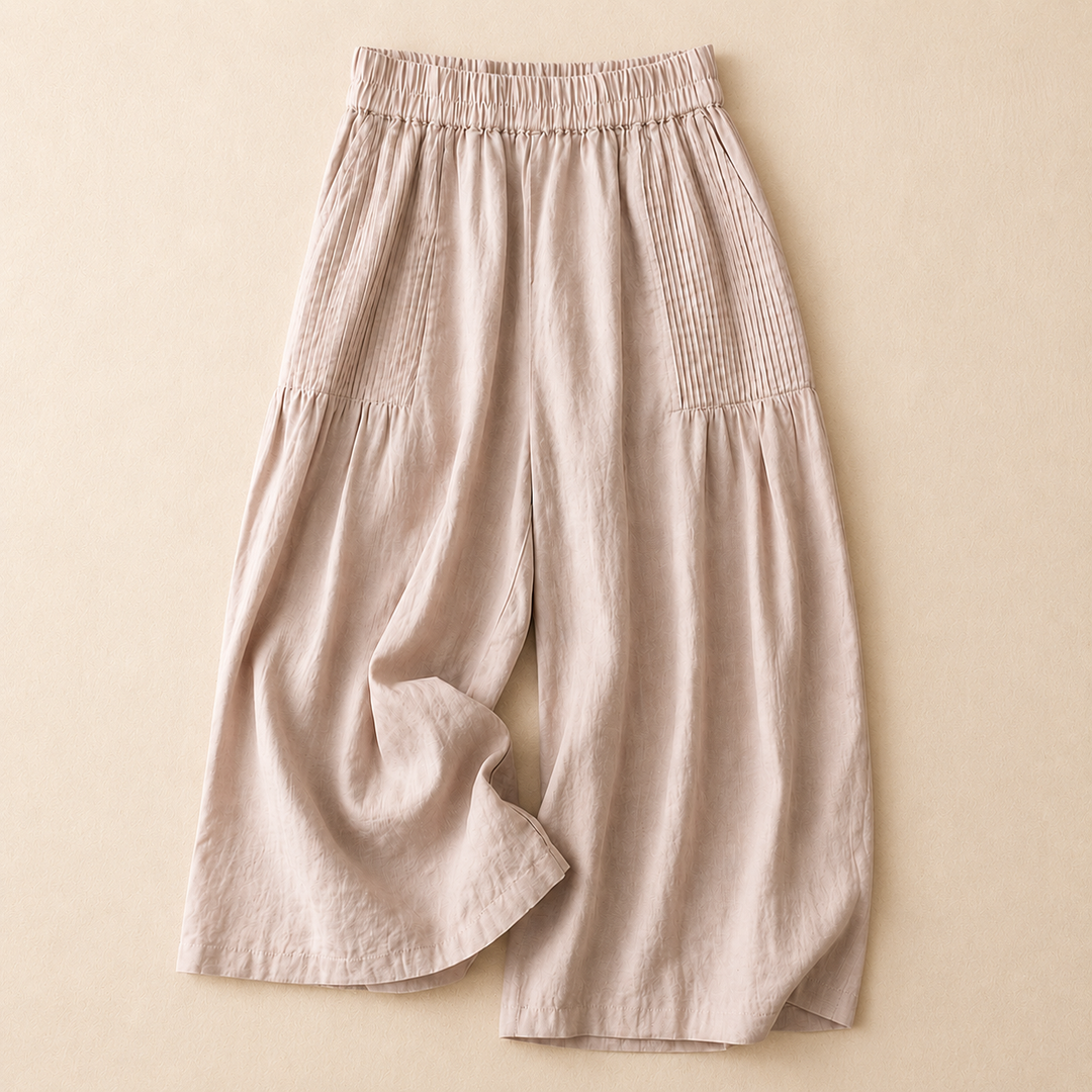 Elara Cotton Linen Palazzo Pants