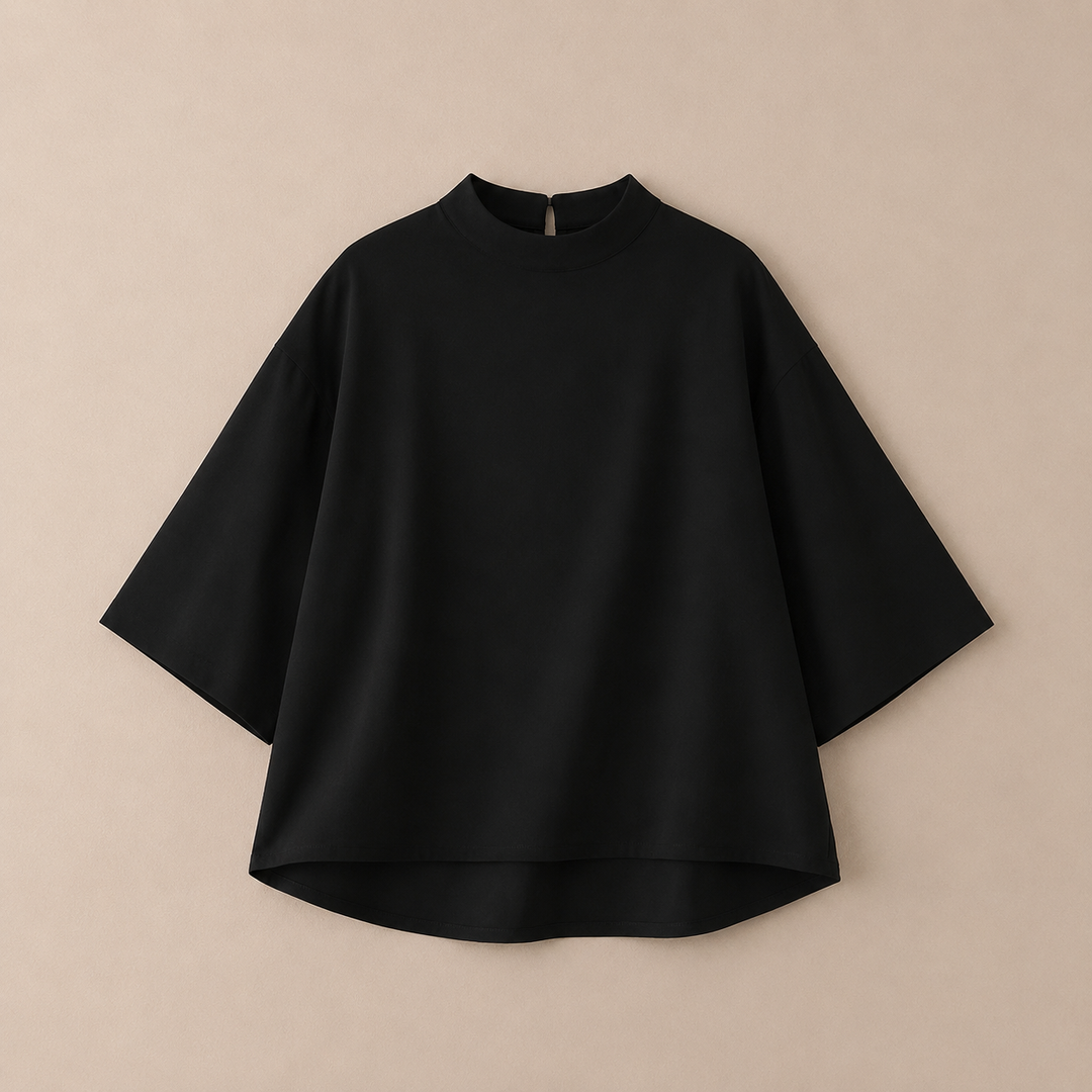Amélie Mock Neck Blouse