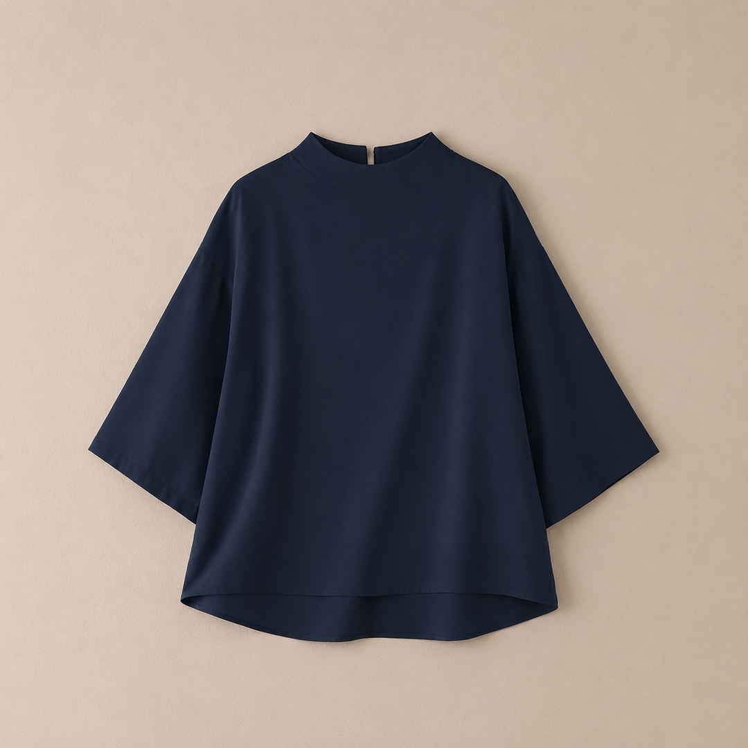 Amélie Mock Neck Blouse