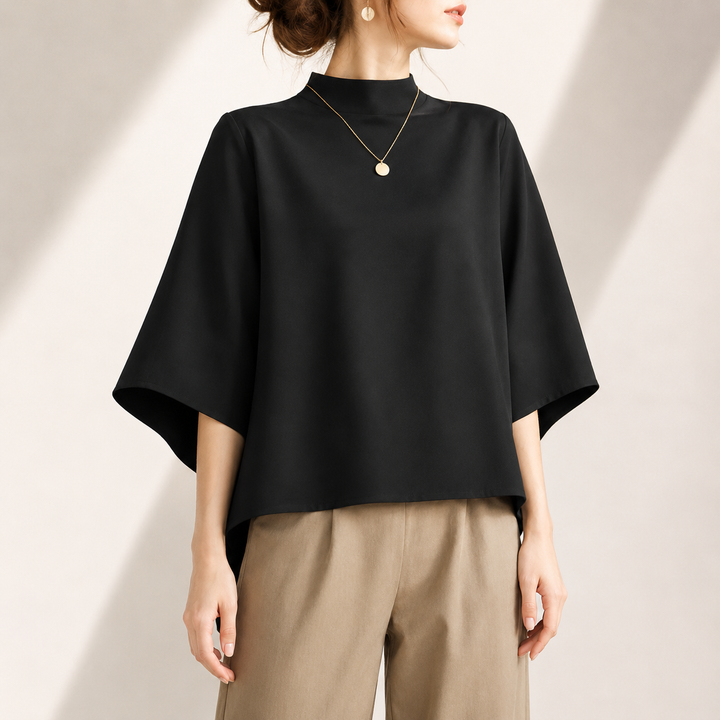 Amélie Mock Neck Blouse