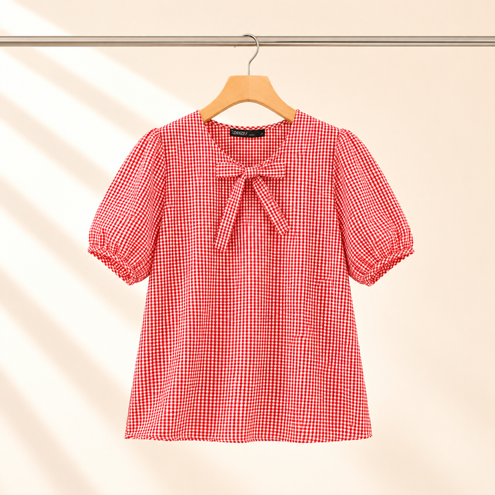 Clara Bow Gingham Blouse