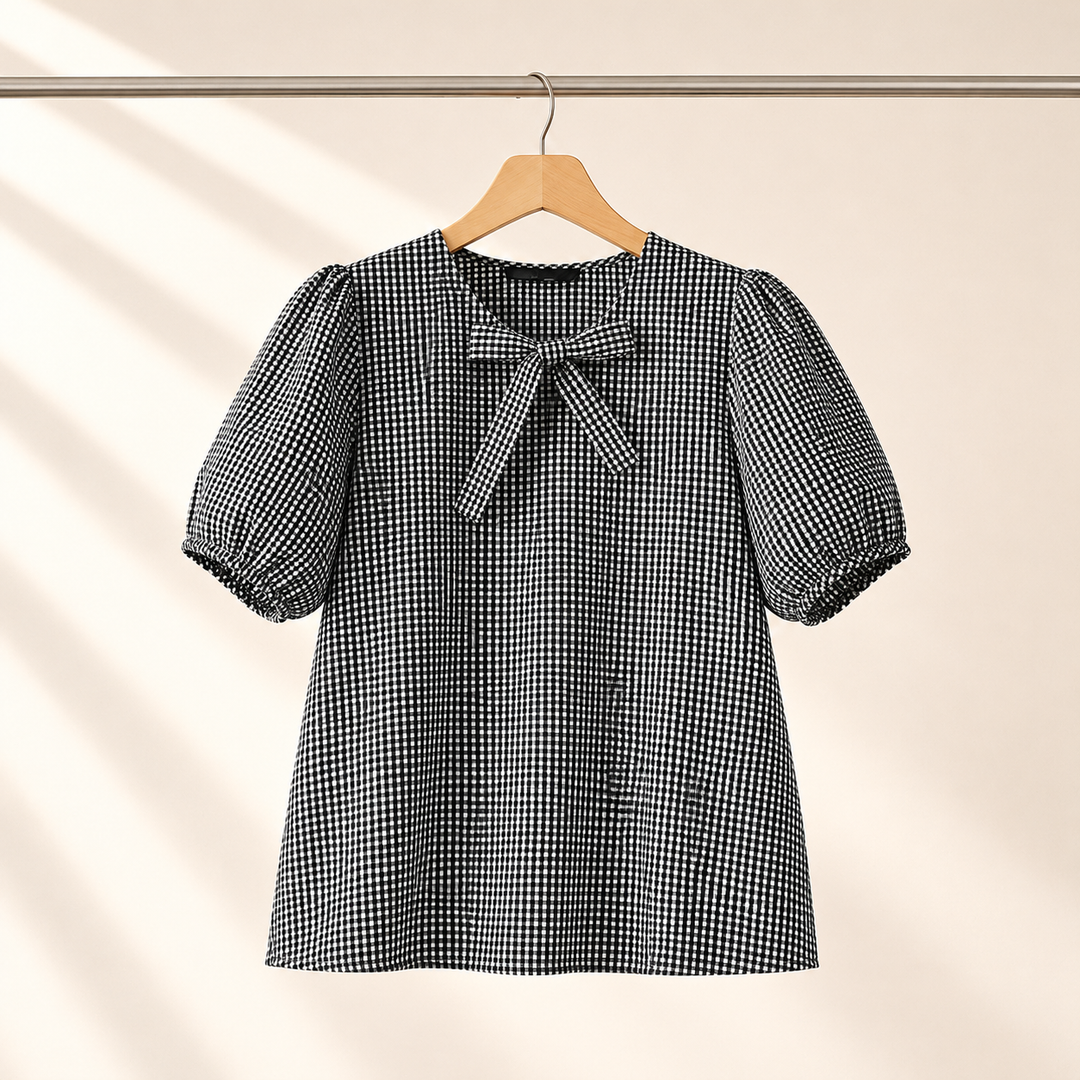 Clara Bow Gingham Blouse