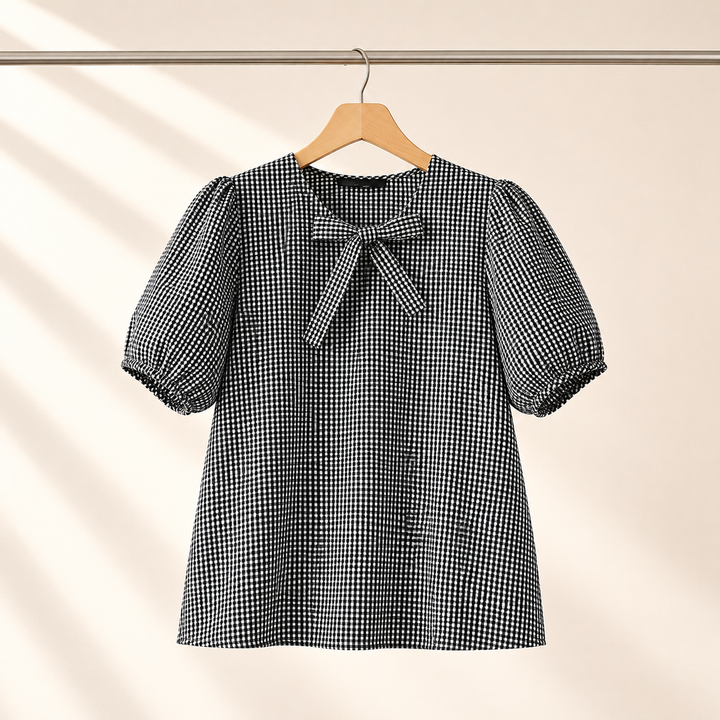 Clara Bow Gingham Blouse