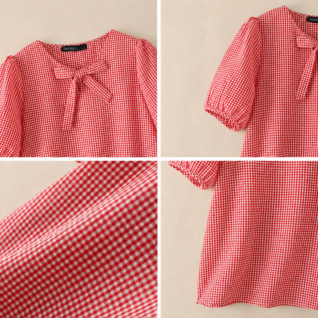 Clara Bow Gingham Blouse