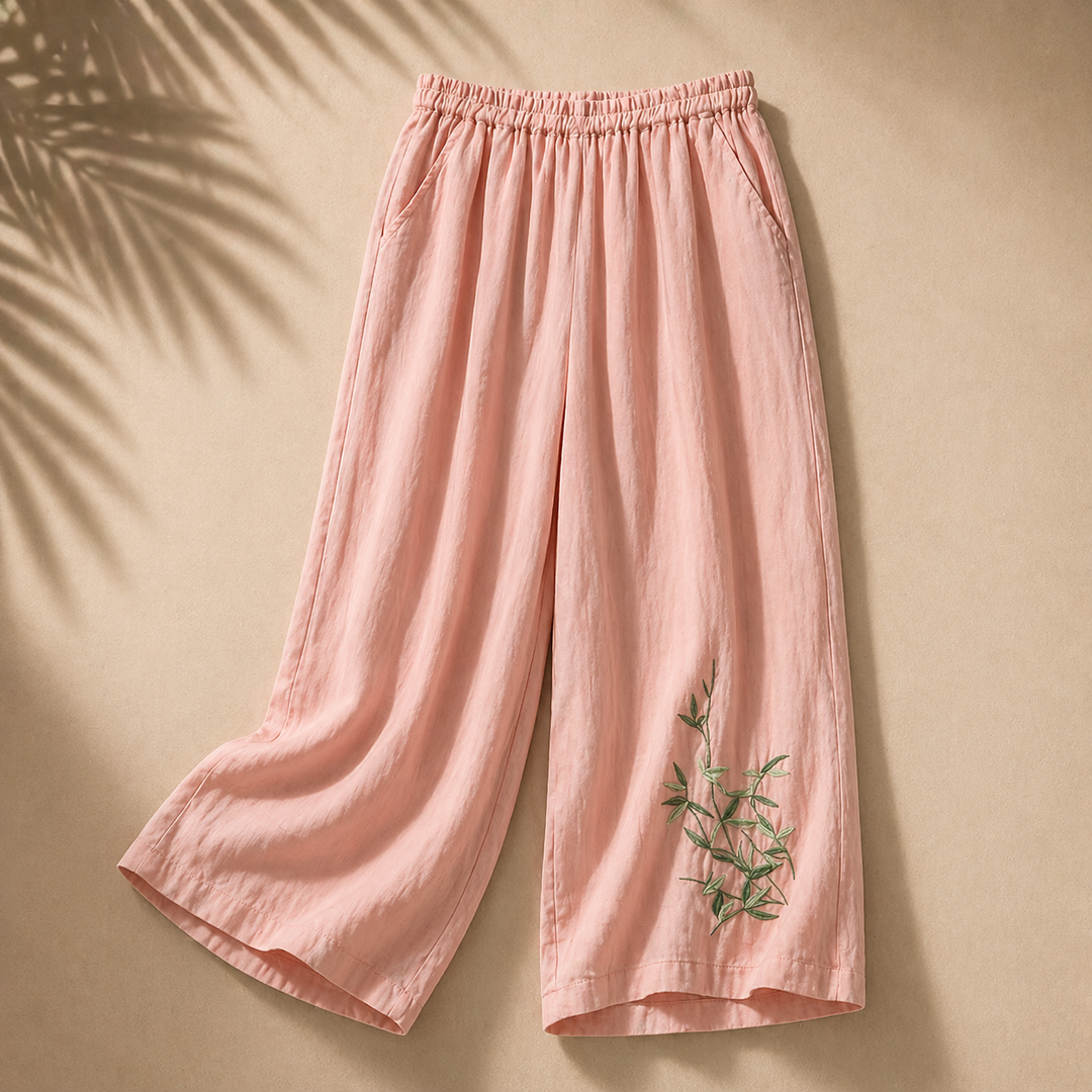 Elysia Linen Wide-Leg Pants