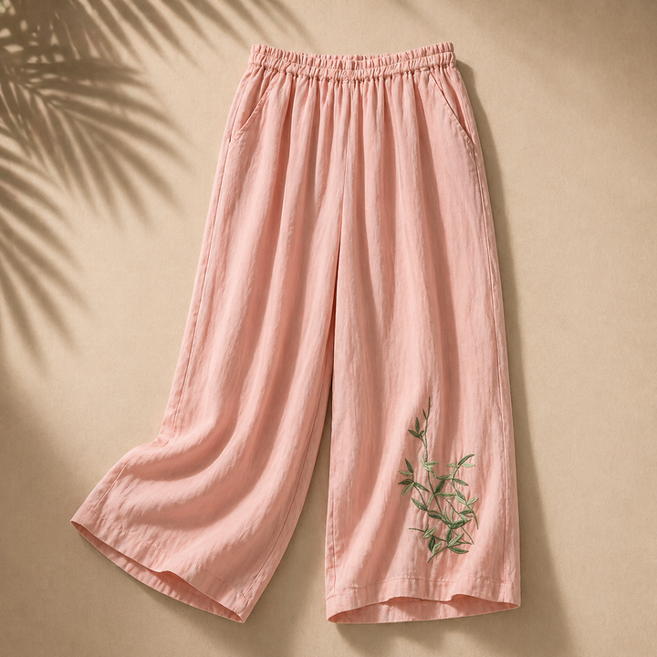 Elysia Linen Wide-Leg Pants