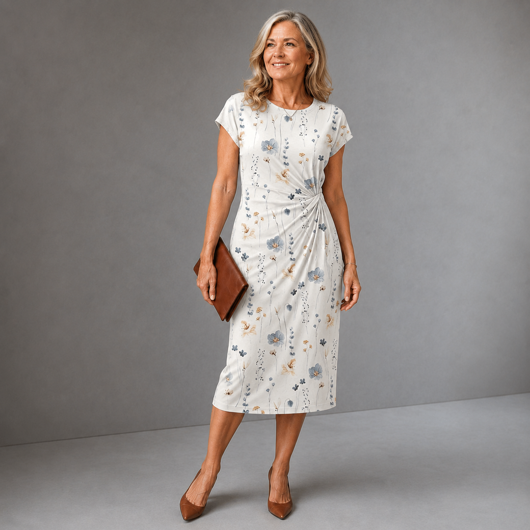 Ainsley™ Ruched Midi Dress