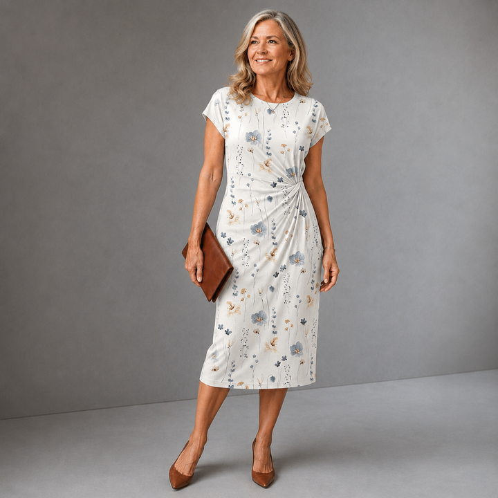 Ainsley™ Ruched Midi Dress
