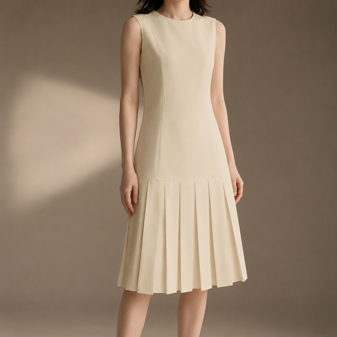 Aveline Pleated Midi Dress
