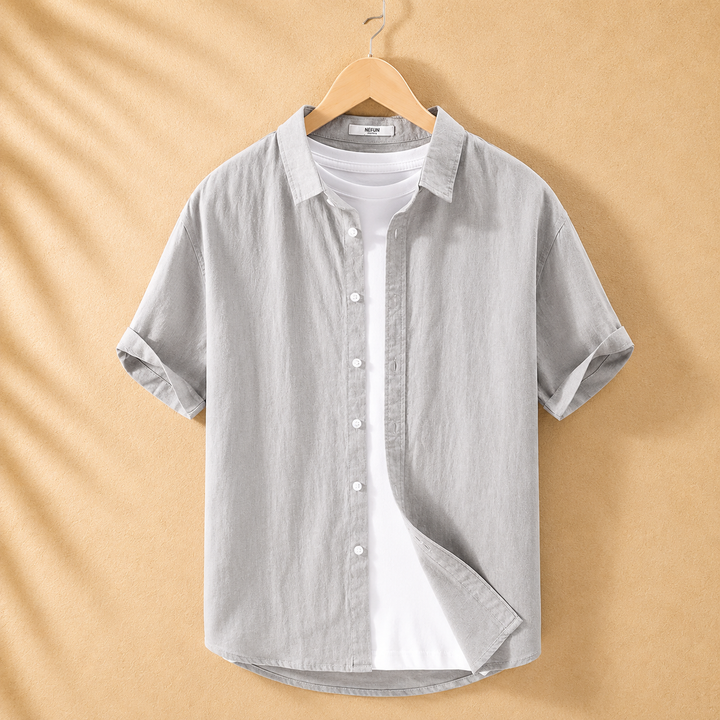 Benson Cotton Linen Button-Up Shirt