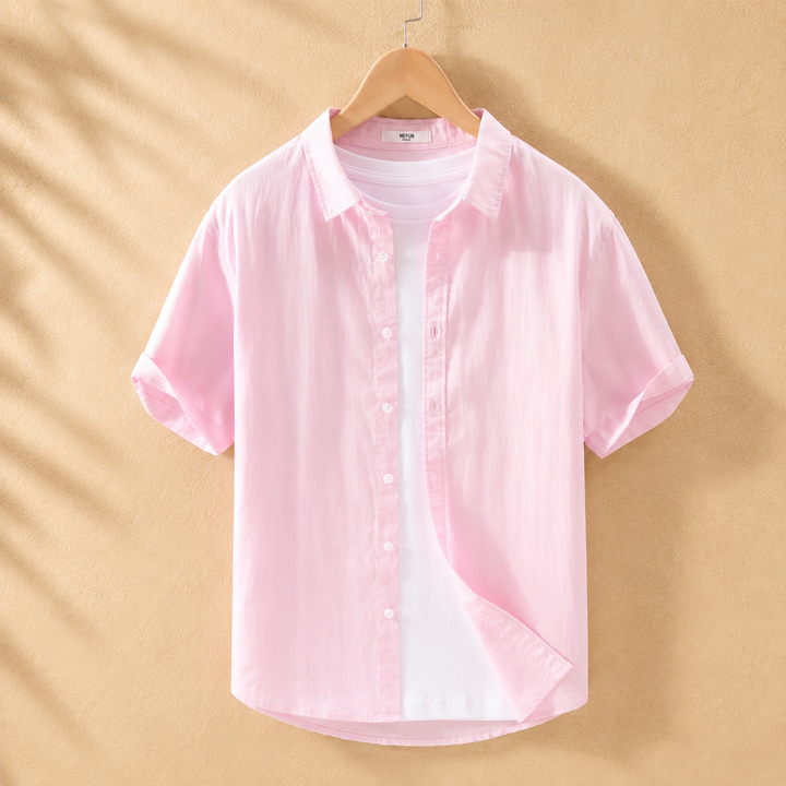 Benson Cotton Linen Button-Up Shirt