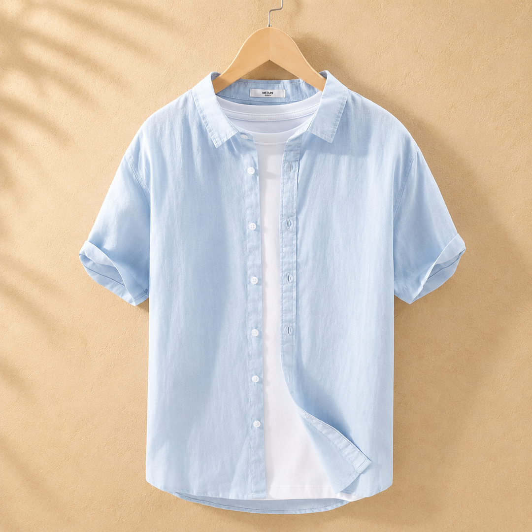 Benson Cotton Linen Button-Up Shirt