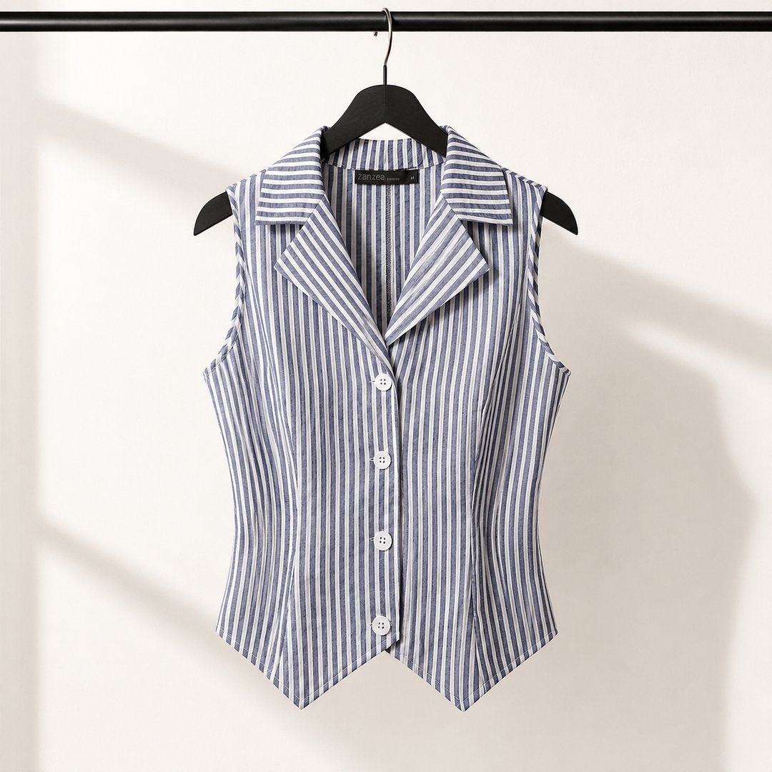 Camille Stripe Vest