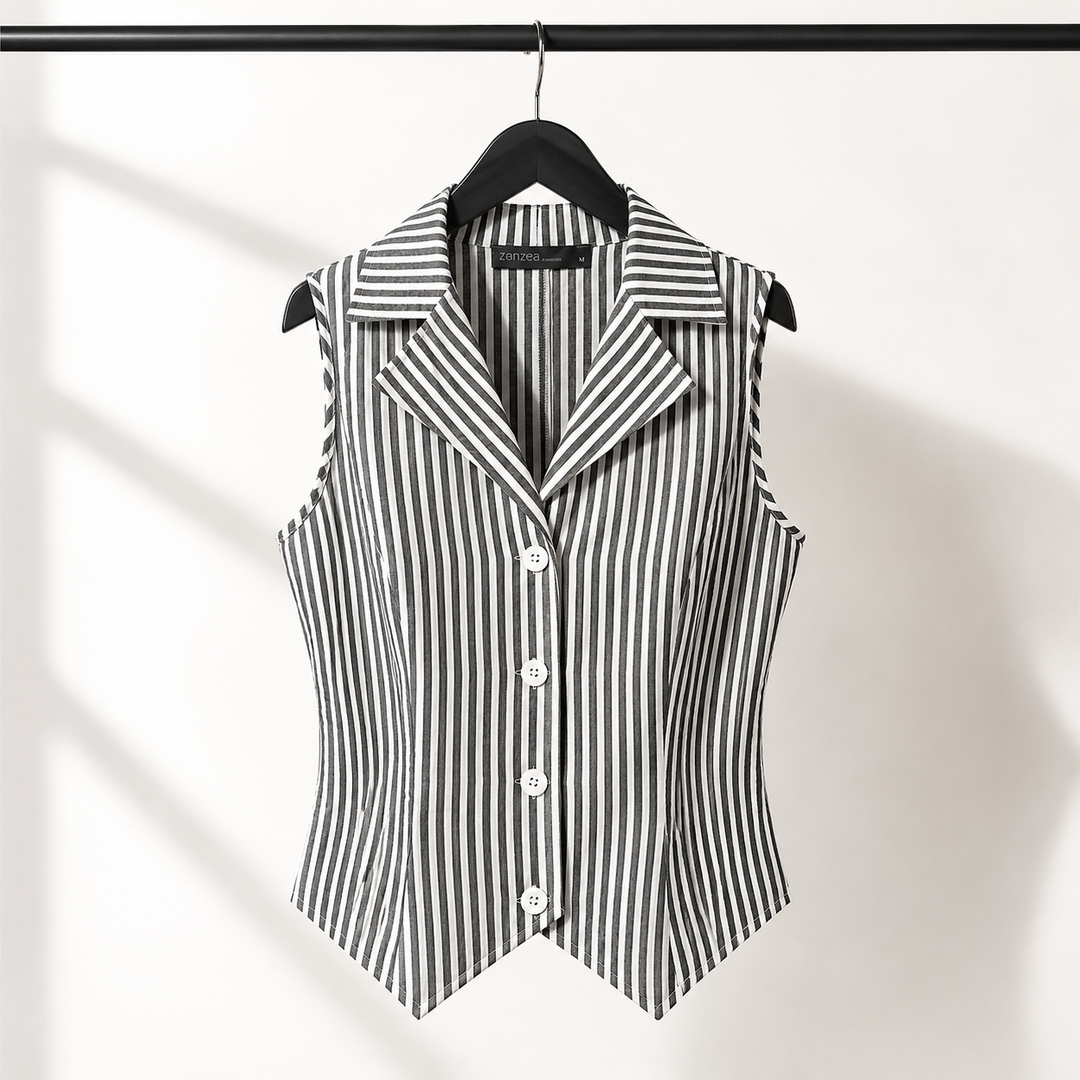 Camille Stripe Vest