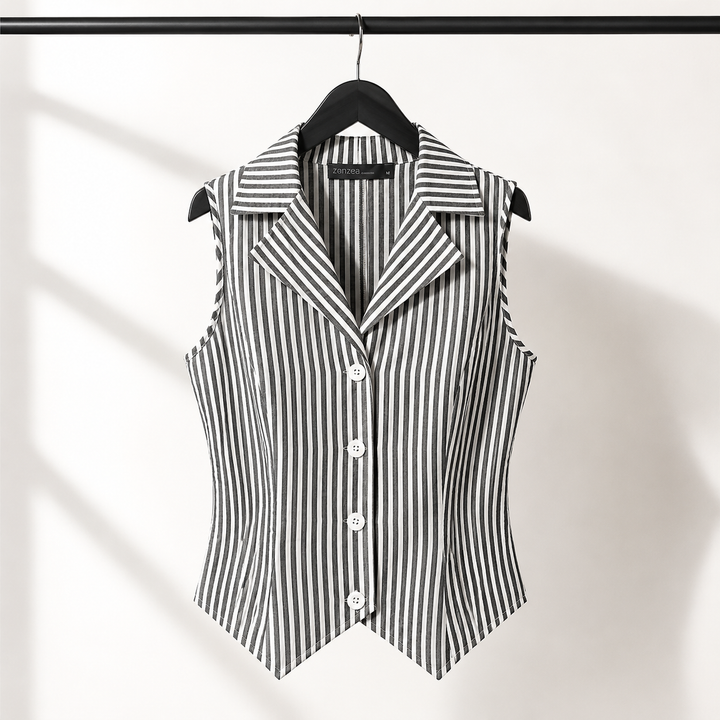 Camille Stripe Vest