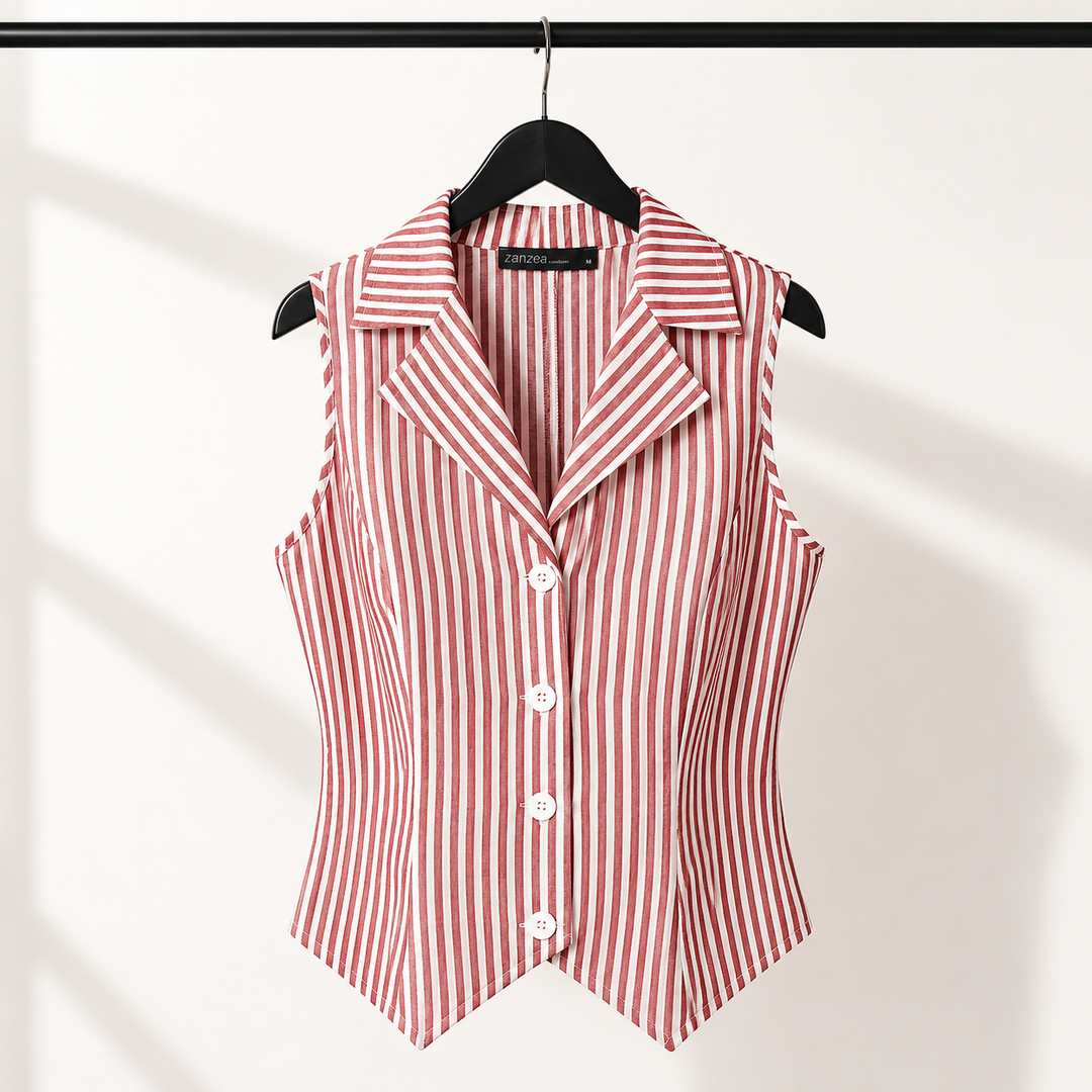 Camille Stripe Vest