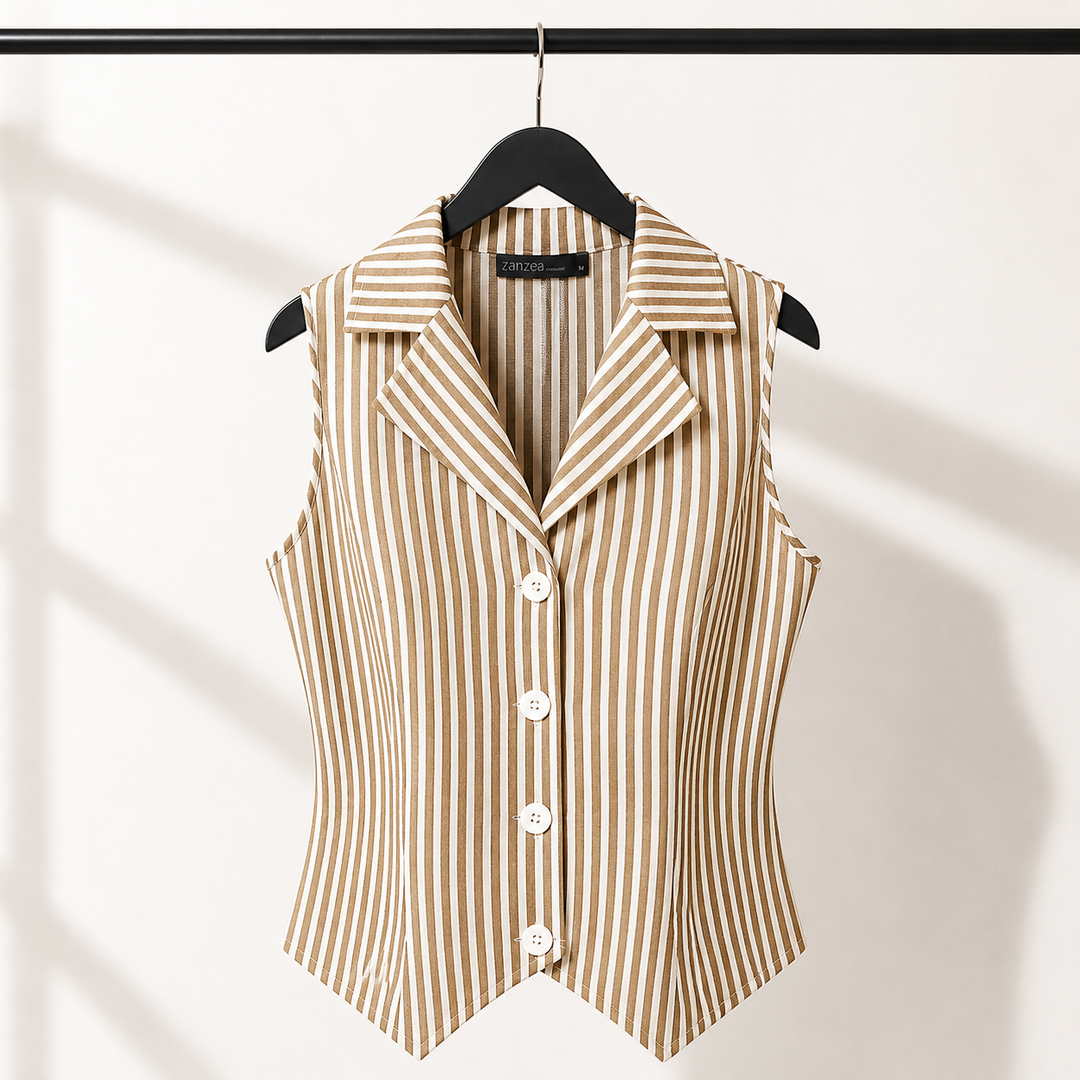 Camille Stripe Vest