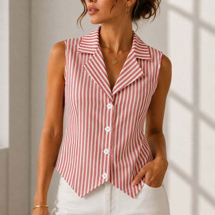 Camille Stripe Vest
